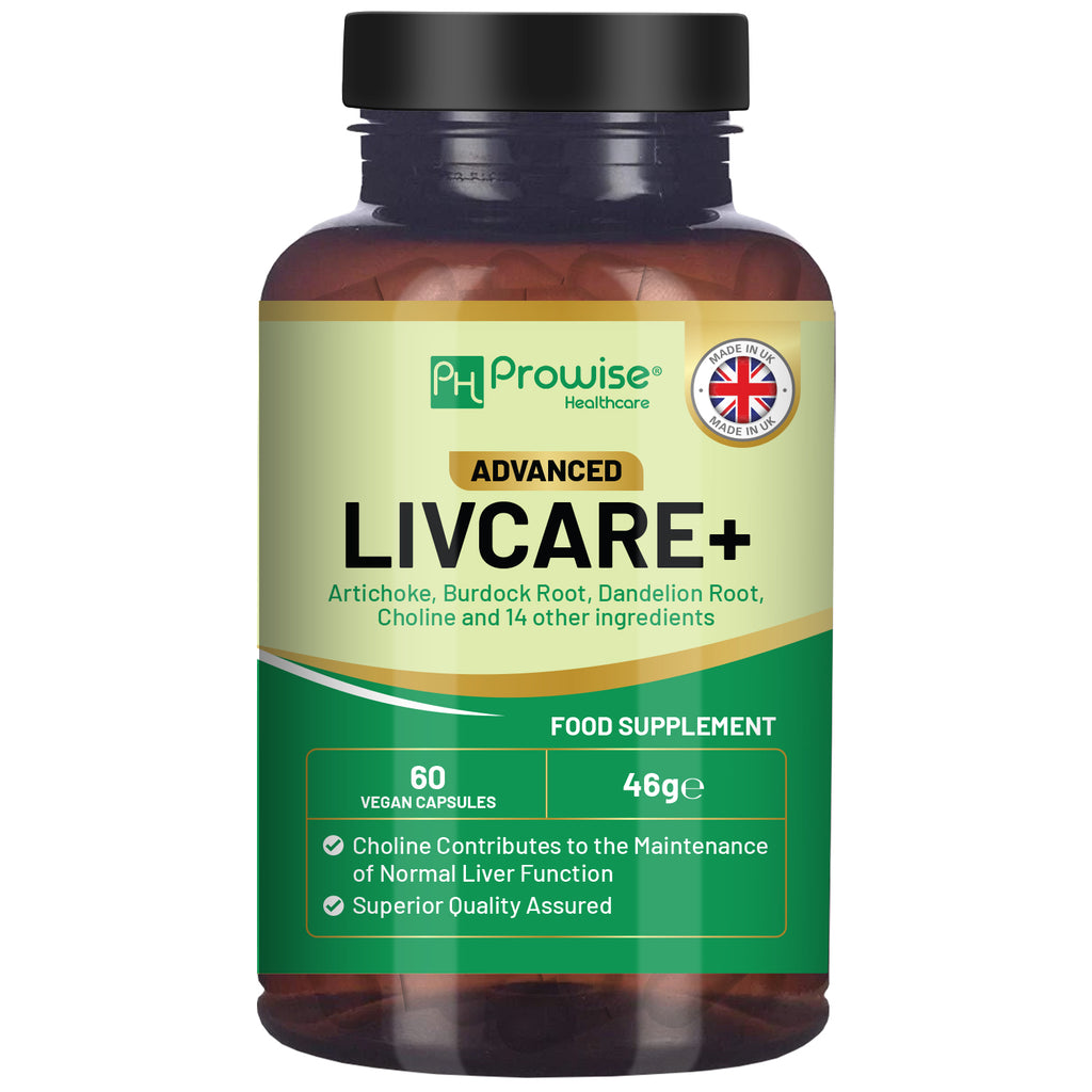 Prowise LivCare+ Liver Detox 60 Caps - For Men & Women, Cleanse & Support