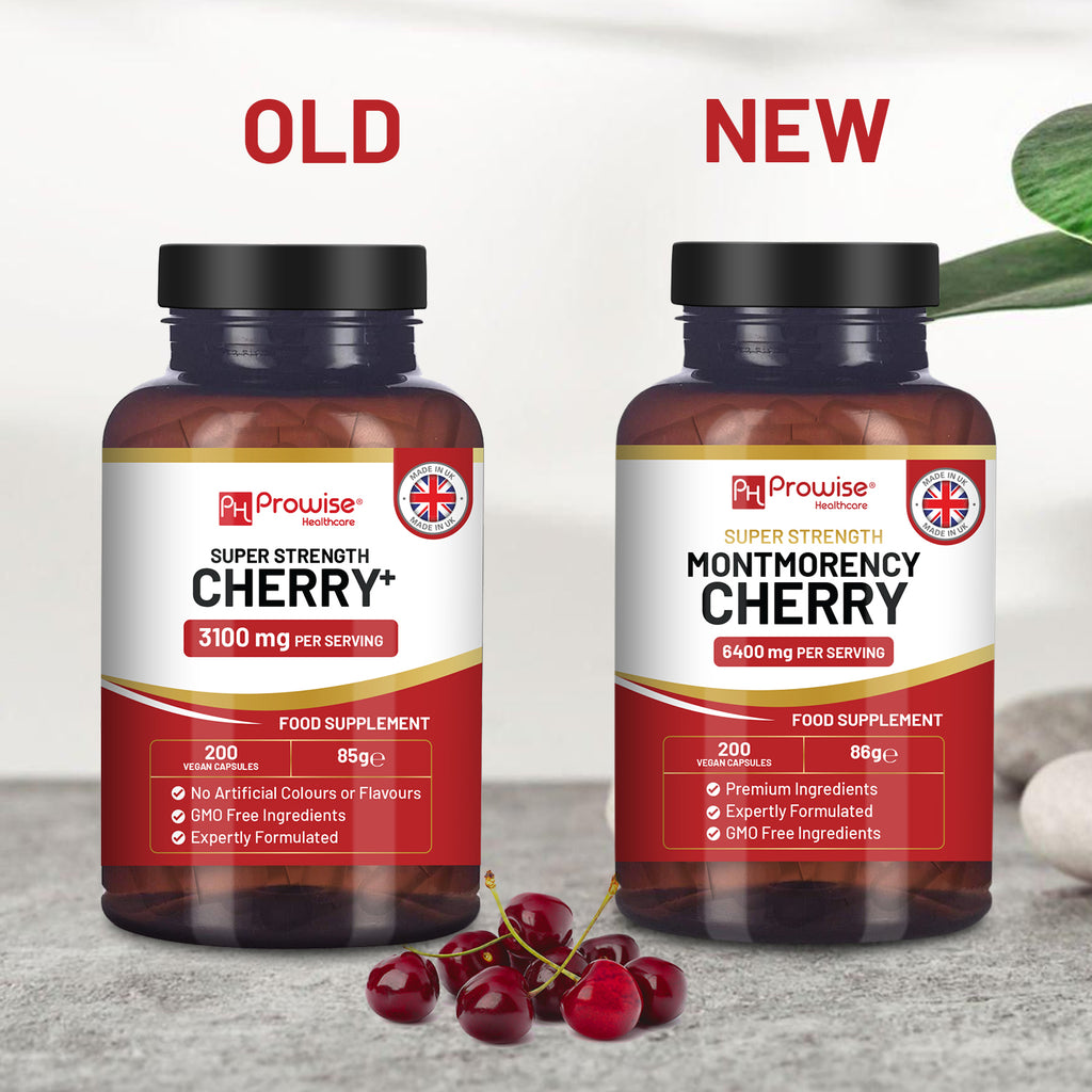 Montmorency Cherry 6400mg - 200 Capsules - High-Potency Tart Cherry