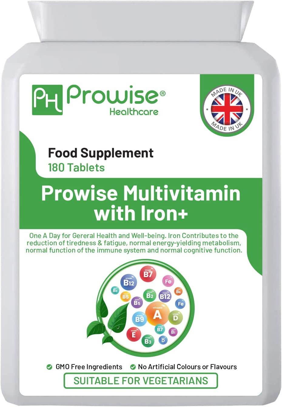 Prowise Multivits & Iron+ 180 Tablets for Daily Vitality