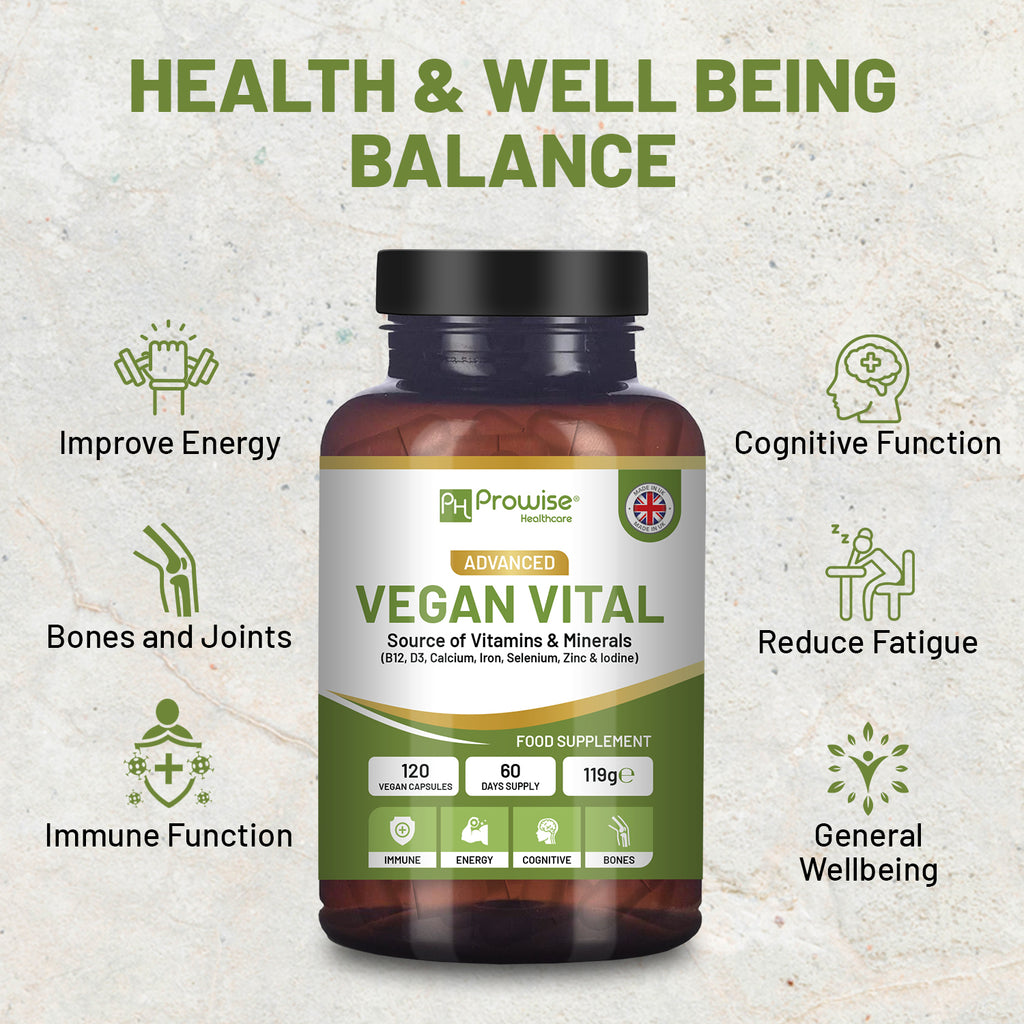 Vegan Vitality Multivitamins & Minerals - 120 Vegan Capsules by Prowise