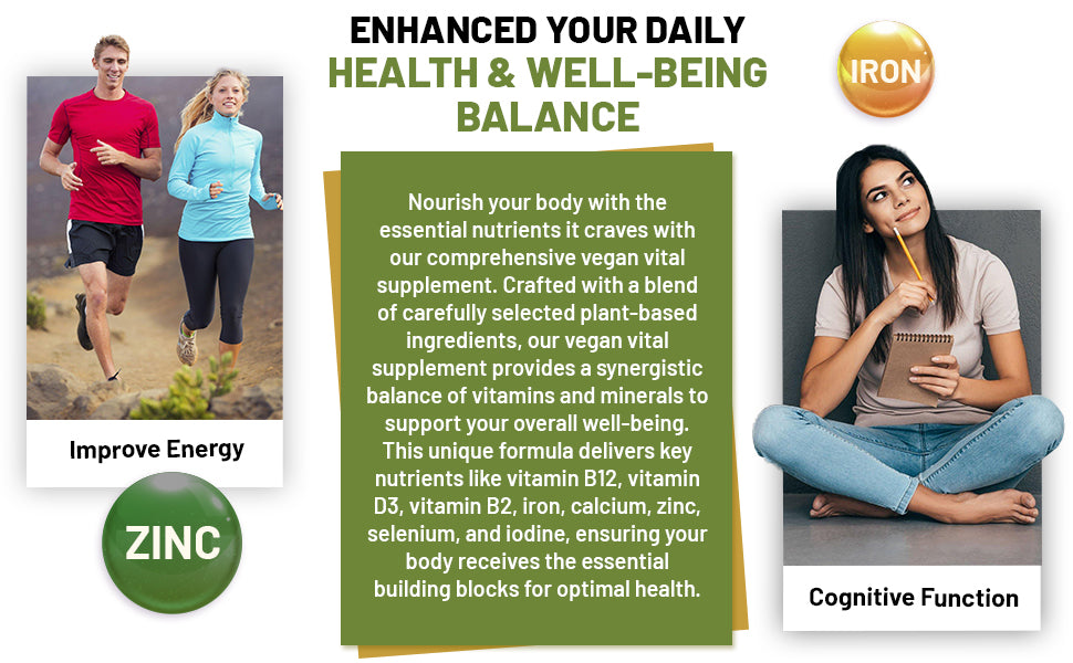 Vegan Vitality Multivitamins & Minerals - 120 Vegan Capsules by Prowise