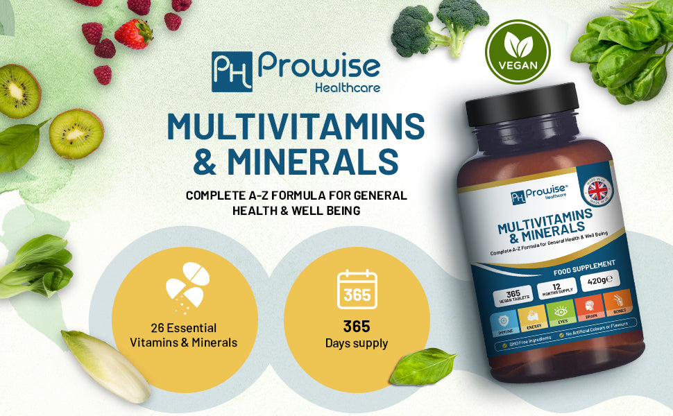 365-Day Vegan Multivitamins & Minerals – Daily Wellness Tablets
