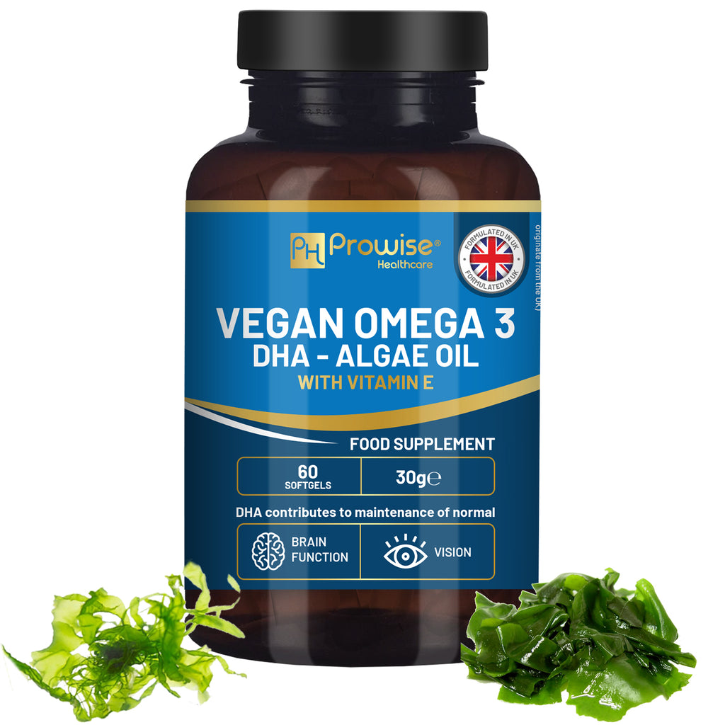 Prowise Vegan Omega-3 DHA from Algae Oil - 60 Softgels + Vitamin E