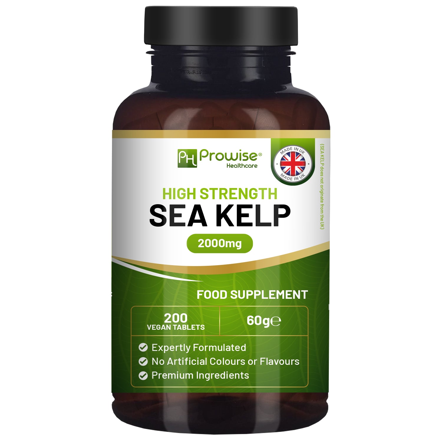 Prowise Sea Kelp 2000mg - 200 Vegan Tablets | Natural Iodine