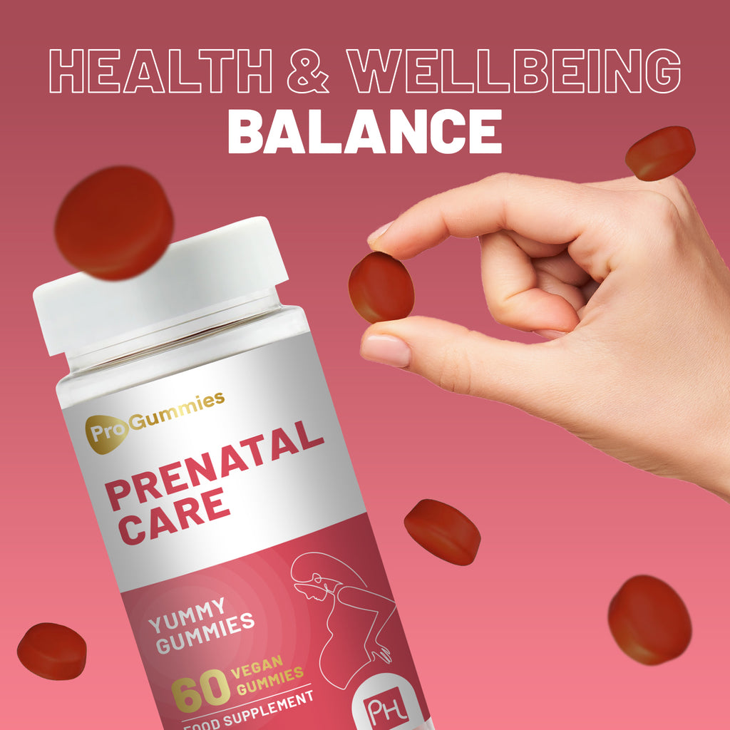 Prenatal Care Gummies - 60 Vegan Pro Gummies with Folic Acid