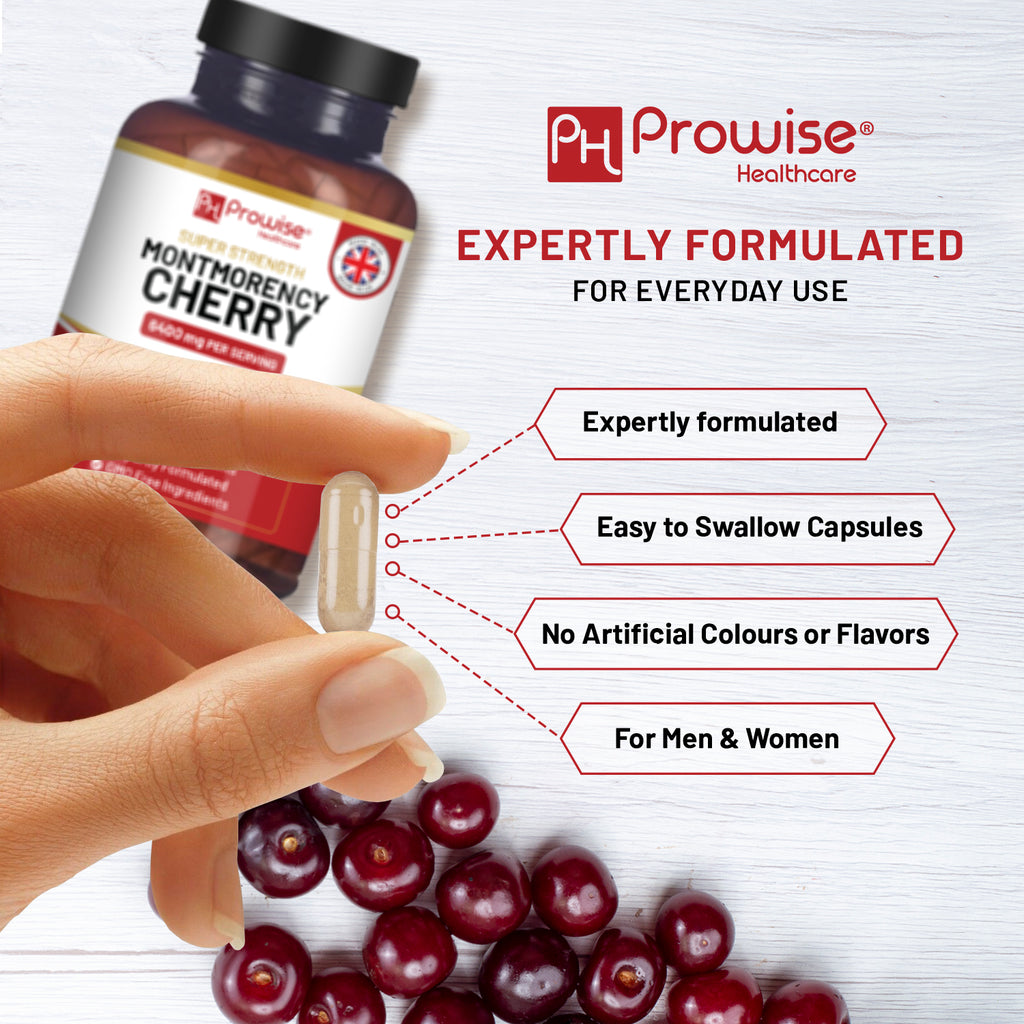 Montmorency Cherry 6400mg - 200 Capsules - High-Potency Tart Cherry